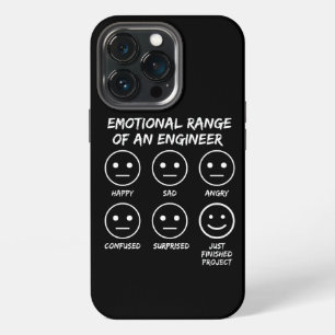 Funny Emotional Range Of An Engineer Fan Faces iPhone 13 Pro Case