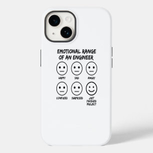 Funny Emotional Range Of An Engineer Fan Faces iPhone 14 Case
