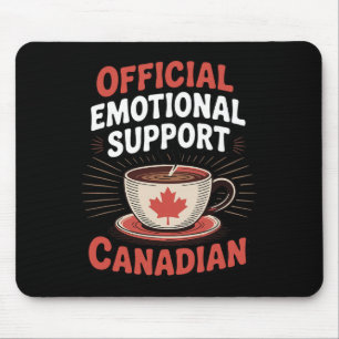 Funny Emotional Support Canadian Hockey Player Coa Mouse Pad