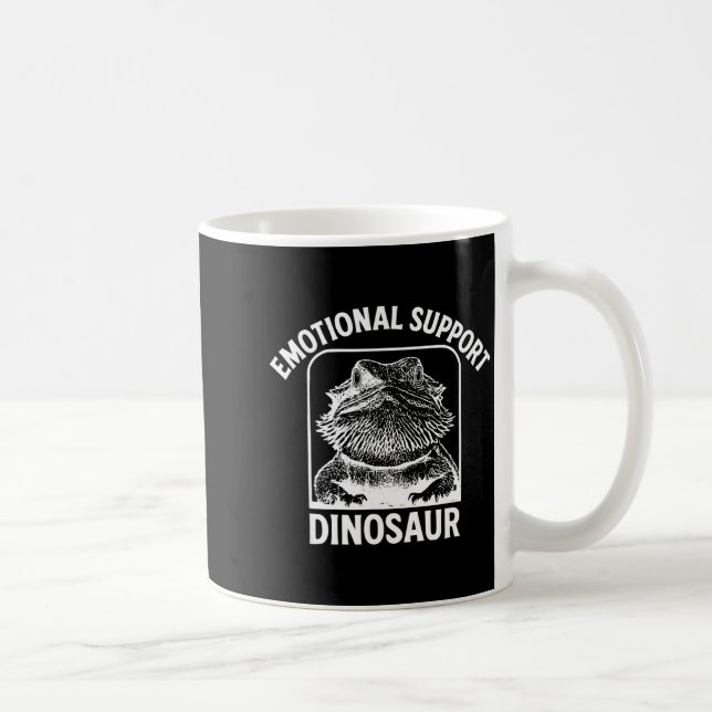 Funny Emotional Suprt Dinosaur  Coffee Mug (Right)