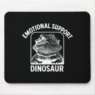Funny Emotional Suprt Dinosaur  Mouse Pad