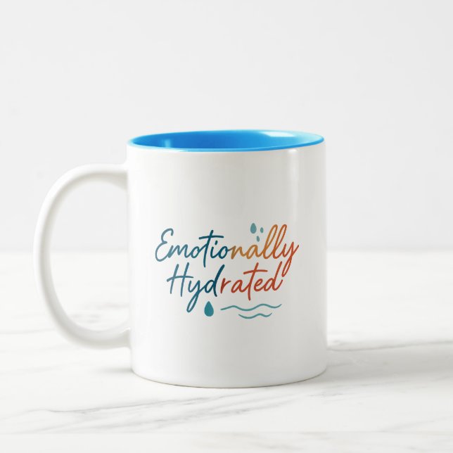 Funny Emotional Wellness Self-Care Aesthetic Mug (Left)