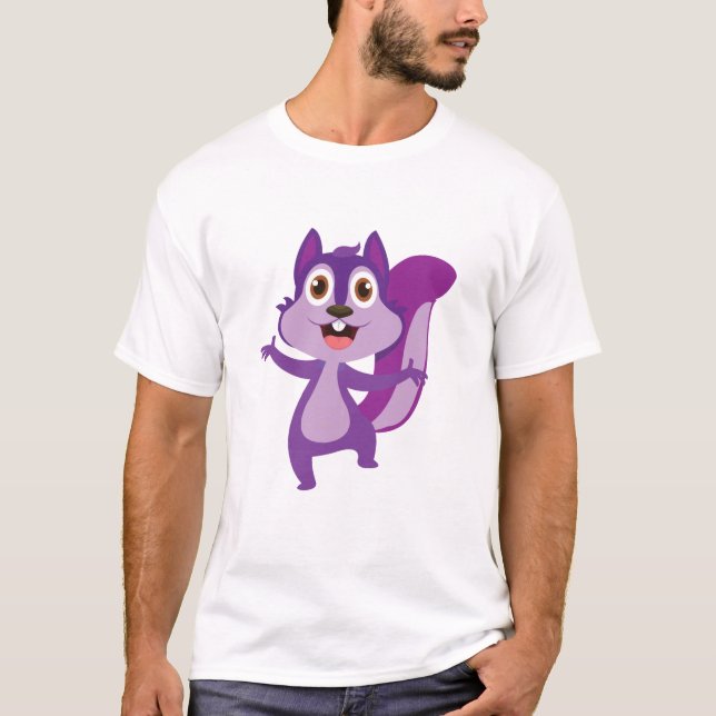 Funny employee - Purple Squirrel T-Shirt (Front)