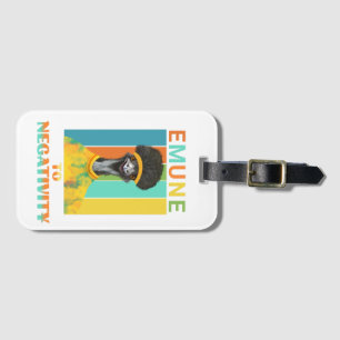 Funny Emu Bird Pun - Emune to Negativity  Luggage Tag