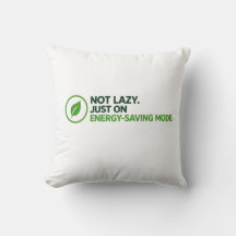 Funny Energy-Saving Mode Throw Pillow