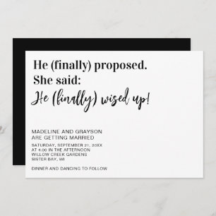 Funny Enfin Faire-part de mariage Décontracté