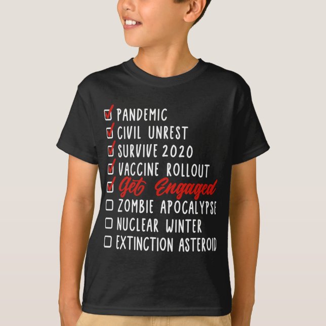 Funny Engagement Marriage Wedding Couples Gift I Q T-Shirt (Front)