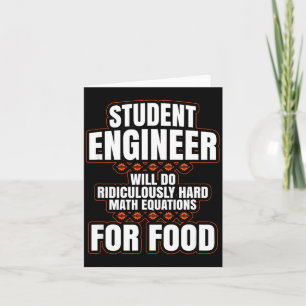 Funny Engineer Engineering College Student S  Card