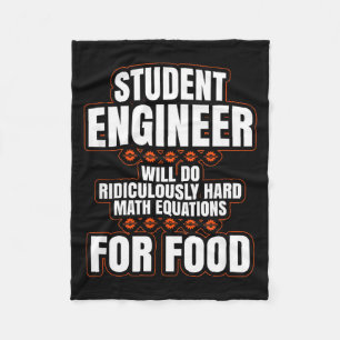 Funny Engineer Engineering College Student S  Fleece Blanket