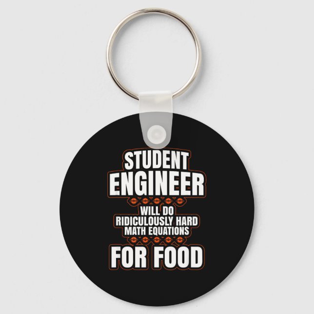 Funny Engineer Engineering College Student S  Keychain (Front)