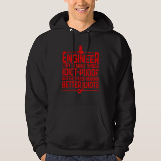 Funny Engineer Gift For Men Women Cool Engineering Hoodie (Front)