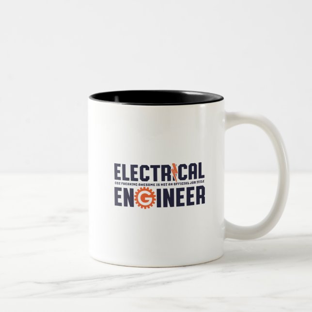 Funny Engineer Humour Electrical Engineering Job Two-Tone Coffee Mug (Right)