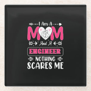 Funny Engineer Mom, Engineer Mom Glass Coaster