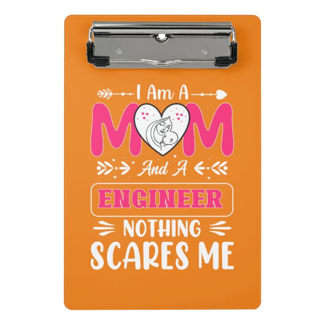 Funny Engineer Mom, Engineer Mom Mini Clipboard (Front)