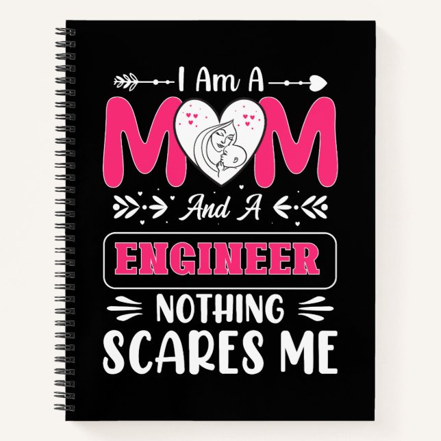 Funny Engineer Mom, Engineer Mom Notebook (Front)