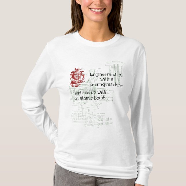Funny Engineer Quote Hoodie T-Shirt (Front)