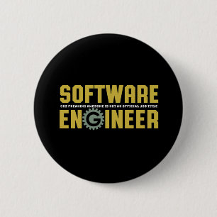 Funny Engineer Software Engineering and Programmer 2 Inch Round Button