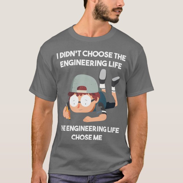 Funny Engineer Student Nerdy Engineering boy T-Shirt (Front)