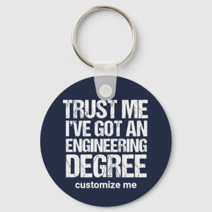 Funny Engineering Graduation Custom Engineer Keychain