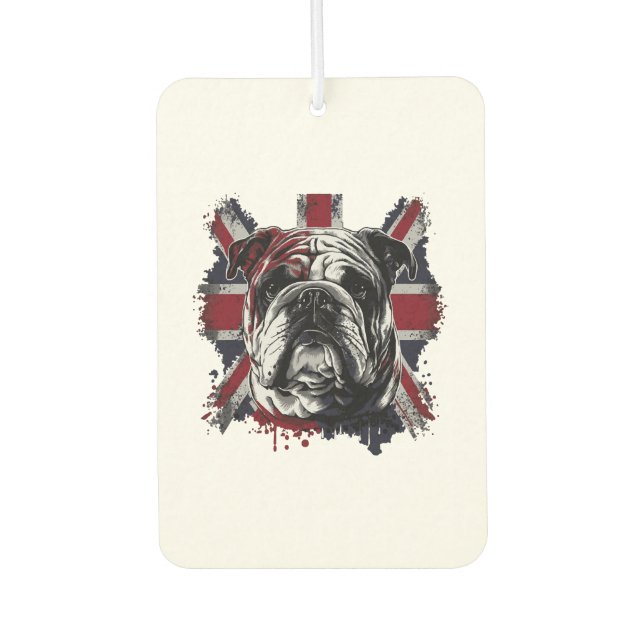 Funny English bulldog Air Freshener (Front)