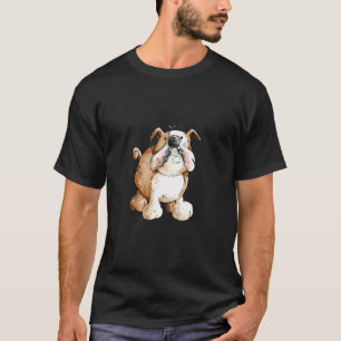 Funny English Bulldog Cute Wrinkly Dog Cartoon Des T-Shirt