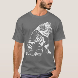 Funny English Bulldog  dog hund tee  gift 
