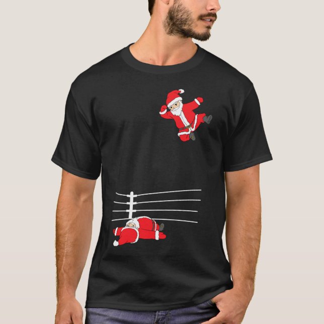 Funny English Bulldog Dog Tree Christmas Lights Xm T-Shirt (Front)