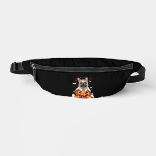 Funny English Bulldog Ghost Boo Halloween Womens M Fanny Pack
