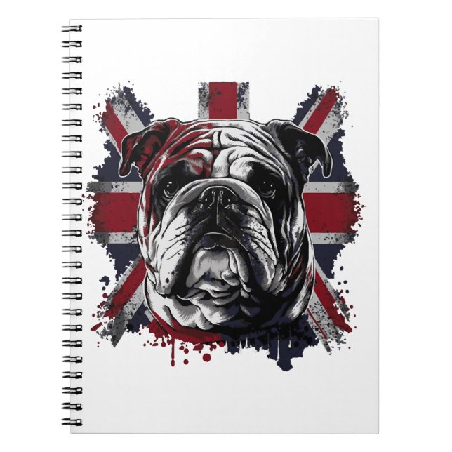 Funny English bulldog Notebook (Front)