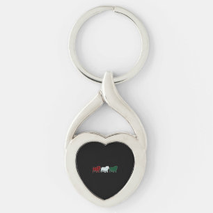 Funny English Bulldog Red Plaid Christmas Dog Love Keychain