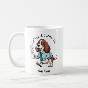 Funny English Cocker Spaniel Business Suit Coffee  Mug