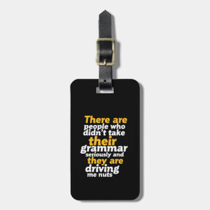 Funny English Grammar There They are Their Luggage Tag