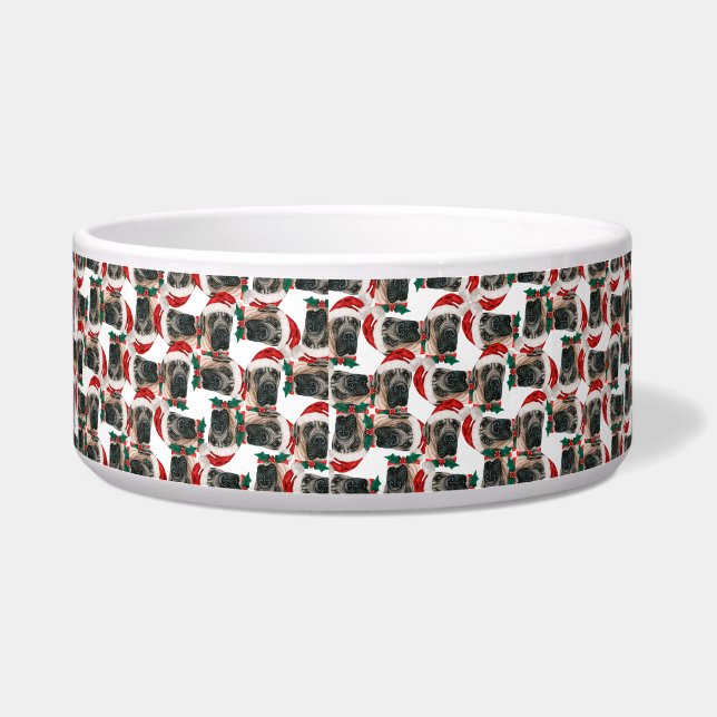 Funny English Mastiff Name Christmas Pattern (Left)