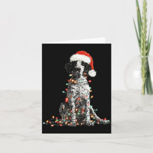 Funny English Setter Christmas Graphics Dog Lights Card