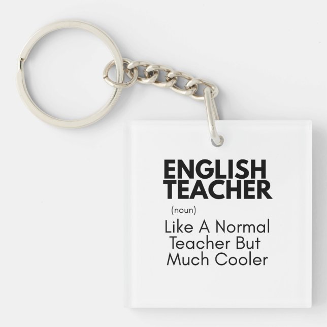 Funny English Teacher Gift Idea  Keychain (Front)