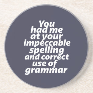 Funny English Teacher Humour Correct Use of Coaster