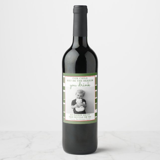Funny Enseignant Cadeau Vin Étiquette - Cadeau Noë (Devant)