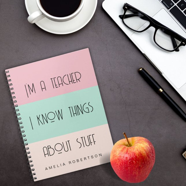 Funny enseignant personnalisé Carnet photo spirale (Créateur téléchargé)