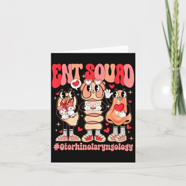 Funny Ent Squad Otolaryngologist Ent Valentines Da Card (Front)
