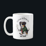 Funny Entlebucher Mountain Business Suit Coffee Coffee Mug<br><div class="desc">Celebrate your love of dogs and your sense of humor with this unique cartoon-style mug featuring your favorite canine companion. This design tells the story of a "working dog" in a distinctive way, showcasing a stylish puppy ready to start his day with a bow tie and a hot cup of...</div>