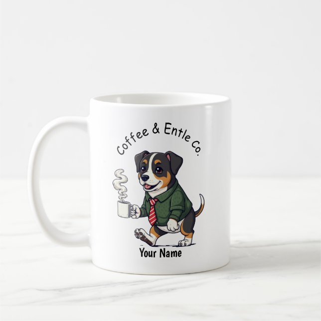 Funny Entlebucher Mountain Business Suit Coffee  Mug (Left)