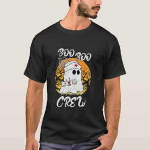 Funny ER ED RN ICU School Halloween Ghost Boo Boo T-Shirt