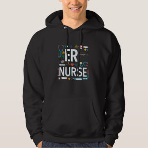 Funny er nurse emergency room nurse school nursing hoodie