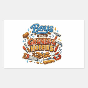 Funny Era Boys Have Grandpa Hobbies PNG Granny Sticker