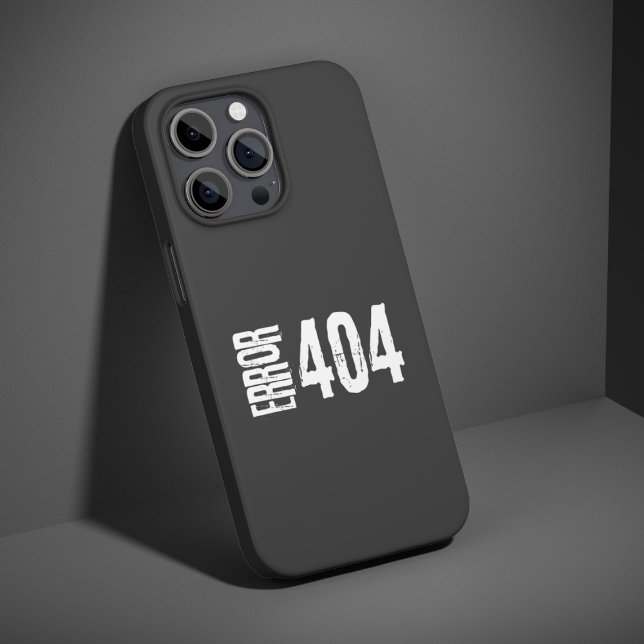 Funny Error 404 Page Not Found Geek Humor Design iPhone Case (Creator Uploaded)