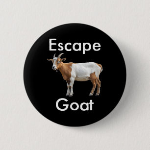 Funny Escape Goat Scapegoat Animal Huda Humour Isl 2 Inch Round Button