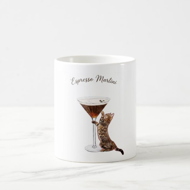 Funny Espresso Martini Cat Lover Coffee Mug (Center)