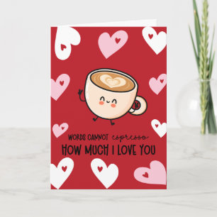 Funny Espresso Pun Valentine Holiday Card