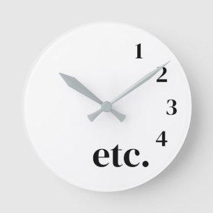 Funny etc. round clock