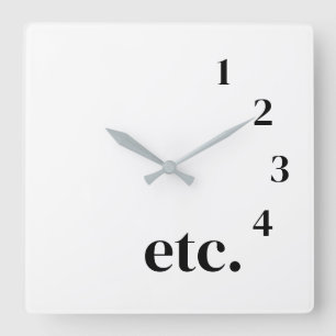 Funny etc. square wall clock